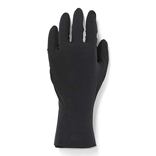 Salon Care Reusable Black Medium Latex Gloves