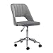 chairus Silla de Escritorio de Terciopelo Sin Brazos Modern Giratoria Silla de Oficina Espalda Hueca Altura Ajustable Silla de Trabajo (Gris#1)