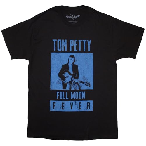 Image of Rock Off officially licensed products Tom Petty and The Heartbreakers Full Moon Fever Blue T Shirt XL