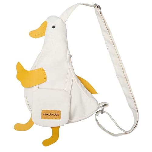 Kawaii Goose Purse for Women - Cute Duck Crossbody Shoulder Bag, Novelty Chest Wallet Japanese Canvas Bag