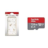 HORI Pikachu Premium Gold Protector for New 2DS XL Standard [Nintendo 3DS] & SanDisk 128 GB Ultra microSDXC-Speicherkarte+SD-Adapter. Bis zu 120 MB/s Lesegeschwindigkeit, Klasse 10, U1, A1 zugelassen