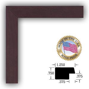 ArtToFrames 15x27 inch Dark Cherry Stain on Hard Maple Wood Picture Frame, FBPL0066-71206-YCHY-15x27
