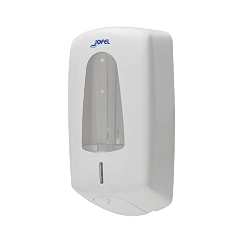 Jofel - Dosificador de Jabón para Pared Automático de Gel, Rellenable con Capacidad de 1L, Dispensador Jabón Baño, Dispensador de Jabón Óptico sin Contacto, Carcasa ABS, Aitana AC76050, Blanco Jofel - Dosificador de Jabón para Pared Automático de Gel, Rellenable con Capacidad de 1L, Dispensador Jabón Baño, Dispensador de Jabón Óptico sin Contacto, Carcasa ABS, Aitana AC76050, Blanco