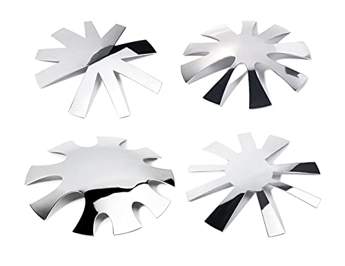 4PCS Tool Kit Nail Cutter, BetterJonny Stainless Steel Nail Art Manicure Edge Trimmer Almond Shape Easy French Smile Cut V Line Diy Plate Module