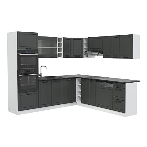Le cucine della serie R-Line si distinguono per un design ottimale e una versatilità universale. Opzionalmente offriamo il sistema LED Vicco o una varietà di lavelli Bergstroem.
