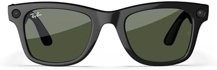 Ray-Ban Meta Glasses, Wayfarer Large - Shiny Black/G15 Green - 2