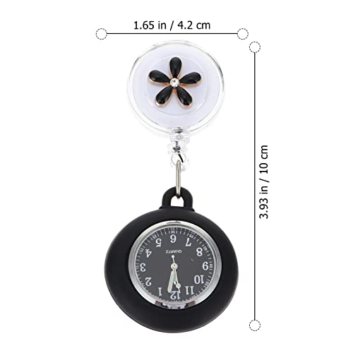 Montre d'infirmière rétractable blanche anti-perte pour bouses médicales
