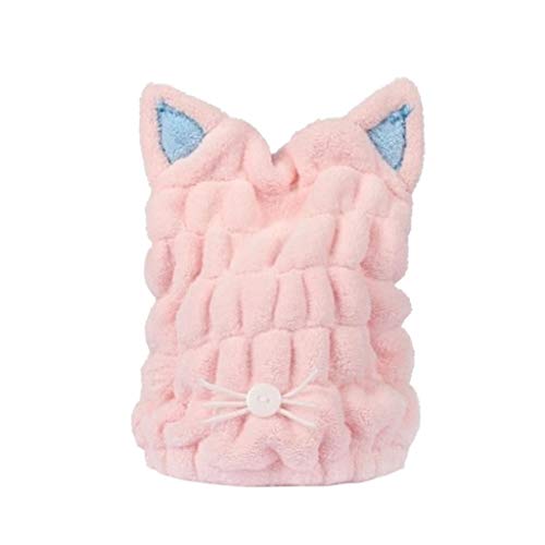 YYYEYUAN Hair Quick Drying Microfiber Bath Towel Hat with for Ears for Absorbent Shower Turban Wrap