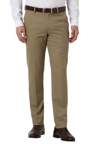Image of Peter England Men Regular Mid Rise Everyday Woven Formal Trouser