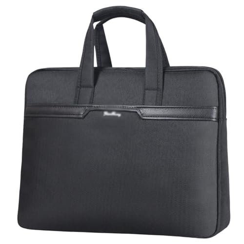 Briefcase, handbag, business and leisure computer bag, large capacity waterproof and thickened canvas file bag
