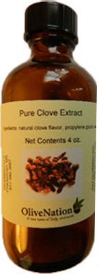 OliveNation Extracto de clavo puro  2 onzas  Etiquetado Kosher, sin gluten, sin azúcar  Nota picante para pasteles, galletas, brownies, glaseados y
