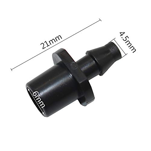 Adaptateur connecteur de tuyau cannelé 6mm à 4/7mm pour arrosage de jardin x20 - 4