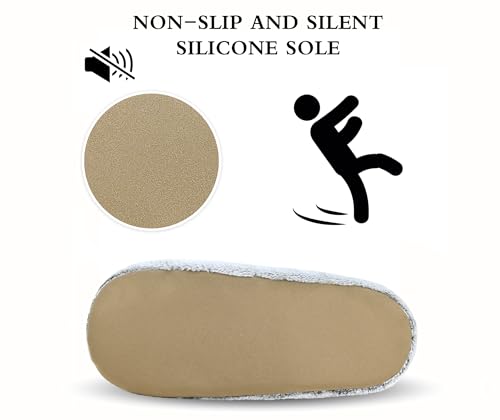 Image of Keyela Women's Ballerina Slippers,Non-Slip Bedroom Slippers Socks | Soft fuzzy slipper socks for ladies Indoor home slippers Cozy sock slippers Ballet Slippers