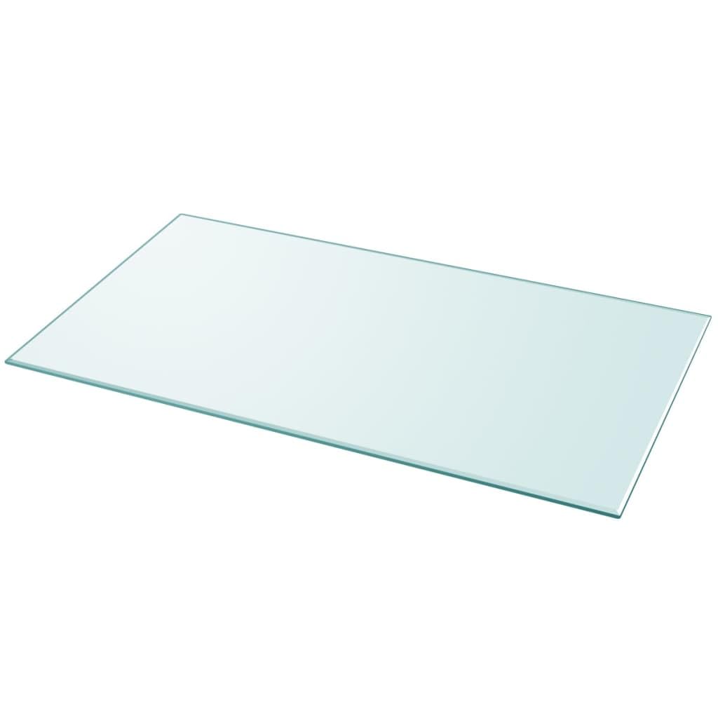 Piano da tavolo in vetro temperato, rettangolare, 1200 x 650 mm, per tavolo da pranzo, tavolino da salotto, tavolo da giardino, spessore e durevole, per protezione e copertura, design semplice