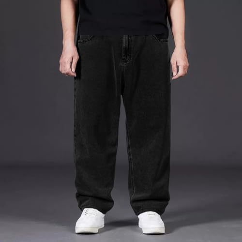 Baggy Jeans for Men Plus Size Paper Bag Pants Loose Fit Wide Leg Big and Tall Denim Pants Casual Work Carpenter Jeans2