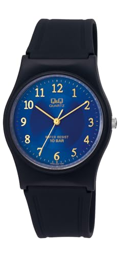 Image of Q&Q Fibre Analog Blue Dial 100 Meters Water Resistant