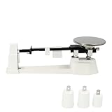 JayHumphrey Triple Beam Scale, 2610G Capacity 0.1g Accuracy Lab Scale Mechanical Balance Scale with Stainless Steel Plate and 3 Weights for Industrial Agriculture WeighingSilver,1