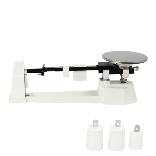 JayHumphrey Triple Beam Scale, 2610G Capacity 0.1g Accuracy Lab Scale Mechanical Balance Scale with Stainless Steel Plate and 3 Weights for Industrial Agriculture WeighingSilver,1
