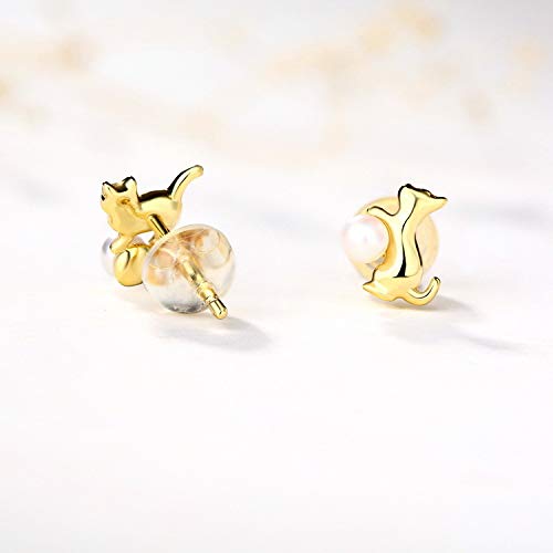 Boucles d'oreilles S925 et or 14K légères pour femme