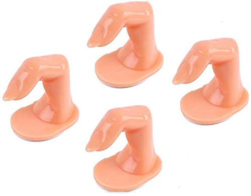 WOIWO 5 Pcs Practice Fingers,UV Gel Polish Acrylic Nail Art Tips Practice Display Tools