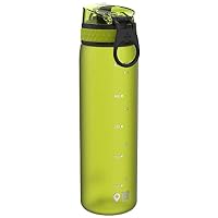 ion8 Trinkflasche, 500 ml, Auslaufsicher, Einhandöffnung, Sichere Verriegelung, Spülmaschinenfest, BPA-frei, Tragegriff, Klappdeckel, Leicht zu Reinigen, Klimaneutral, Grün – Ansicht 5
