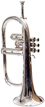 Thanksgiving Day F-25 Flugelhorn Nickel Plated Bb 3 Valve With Free Hard Case+Mouthpiece #TOP1