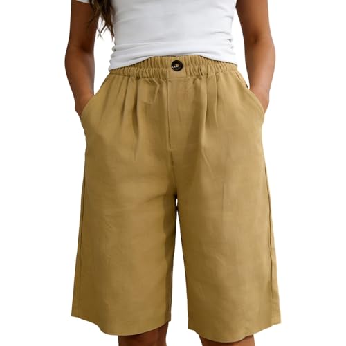 Bermuda femme taille haute confortable et fluide pour savourer les journées d'été