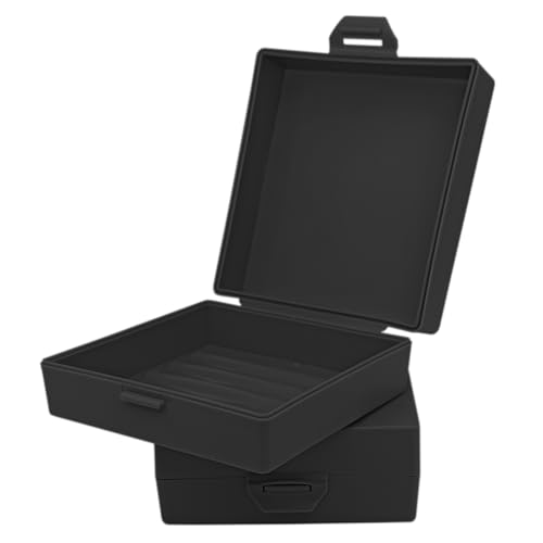 Bathroom Soap Dishes for Dr. Squatch Soap Square Travel Soap Container with Lid Portable Bar Soap Holder for Shower Soap Dish Box for Traveling Camping Outdoor Elimeta (2pack Black)