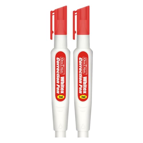 Image of Soni Officemate Correction Pen 7ml| Pack of 6 | Fluid with 1mm Metal Tip | Instant Drying, Choke-Free & Easy to Use | Transparent Cap | for Office, School & Home