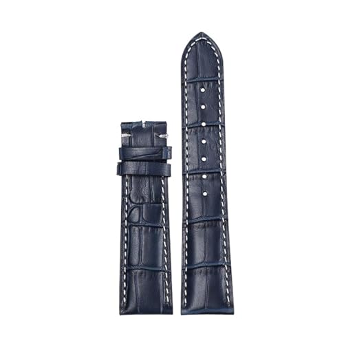 Bracelet de montre en cuir véritable pour Longines | Éclat couture et boucle papillon