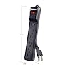 CyberPower CSB6012 Essential Surge Protector, 1200J/125V, 6 Outlets, 12ft Power Cord, Black