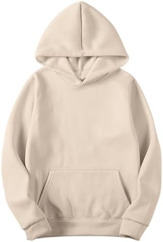Mens Sweatshirt Basic Hooded Pullover Hoodies Unisex Men Fall Casual Fitness Long Sleeve Athletic Hoody with Pocket