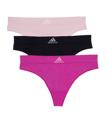 Image of adidas womens Seamless Thong Underwear 3-pack