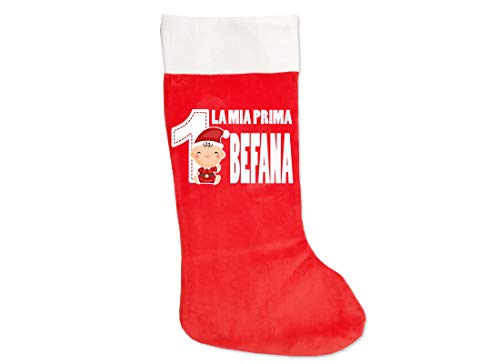 Calza della Befana - La Mia Prima Befana - in Panno calzetta epifania Bambini