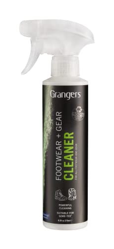 Granger's Środek do czyszczenia obuwia + sprzętu | 275 ml | Mocne czyszczenie wszystkich rodzajów obuwia outdoorowego | Zatwierdzony przez Bluesign | Środek czyszczący do butów turystycznych | Spray