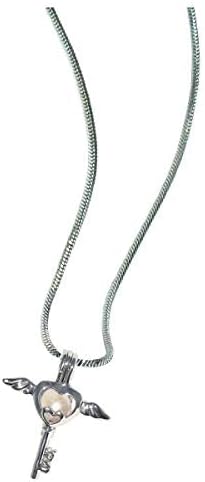 Northern Response Presents Precious Pearl by My Inspirations, Cultured Pearl in Oyster Necklace Kit Pendant with Rhodium Plated Chain 20” Angel Wings