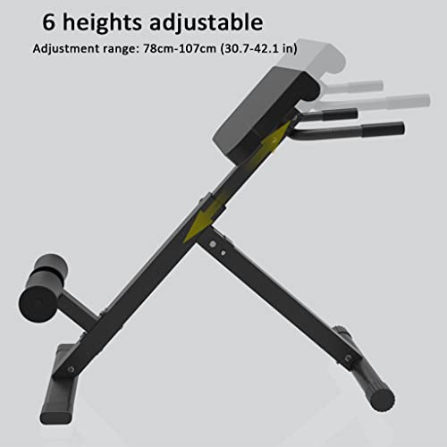 Romeinse Stoel Verstelbare Romeinse Ontlasting Opvouwbare Buikbeoefenaar Been Persmachine Workout Bank -workoutbanken For Thuis (Color : Black, S : 91 * 56 * 85cm) - Image 6