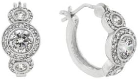 Antique Style 18K White Gold GP 5.7ct Simulated Diamond Earrings