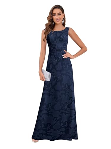 POMUYOO Floral Mother of The Bride Dresses for Women Long Lace Formal Evening Gowns for Wedding Guest4