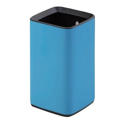 Trash Can Open Metal Trash Can with Removable Inner Bucket, 3.1 Gallon Square Trash Can, for Living Room, Office, Hotel Commercial Use Trash Can(Blue)