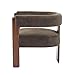 Christopher Knight Home Nettie Modern Accent Chair for Living Room, Velvet Fabric Single Lounge Sofa Chair with Wooden Frame, Comfy Reading Chair for Bedroom, Lounge Armchair with Cushion, Dark Brown