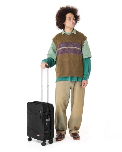 Image of EASTPAK Transit'r 4 S + Wheeled Luggage - Durable Suitcase Spinner, Black