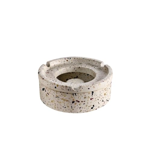 APS 557 Cendrier TERRAZZO - Béton, Ø 10,5 cm, H : 5 cm, aspect terrazzo
