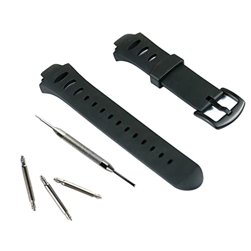 jojomis Premium 18mm Flexible Rubber Watch Band for Outdoor Use, Adjustable Sport Strap with Installation Tools