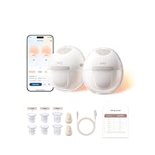 eufy Security Heated Breast Pump Hands-Free E20, Wearable with Innovative HeatFlow, 3 Heat Levels, Optimized Rhythm via App, 300 mmHg Strong Suction, Leakproof, Ultra-Slim and Quiet for in-Bra Use