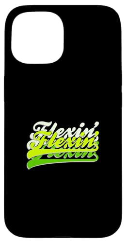 Green Color Flexin'-X3 �O���[���O���t�B�b�N �X�}�z�P�[�X iPhone 15 �p