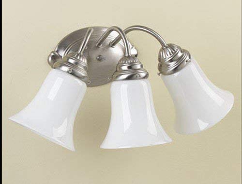 Westinghouse 6649700 Three-Light Interior Wall Fixture, No Size, Brushed Nickel