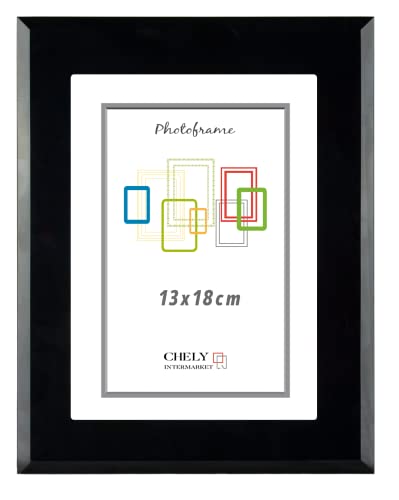 CHELY INTERMARKET | 3B2B | marco de fotos Cristal 13x18cm / Negro/MOD-3250 | Ideal para Hogar, despacho | Fotografías de Boda | Listado de precio.(3250-13x18-0,50)