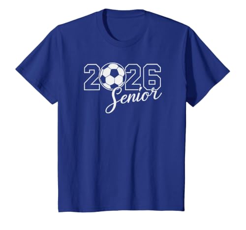 Senior 2026 Soccer Mom High School Graduation Outfit Proud T-Shirt, Youth, Royal Blue, Medium