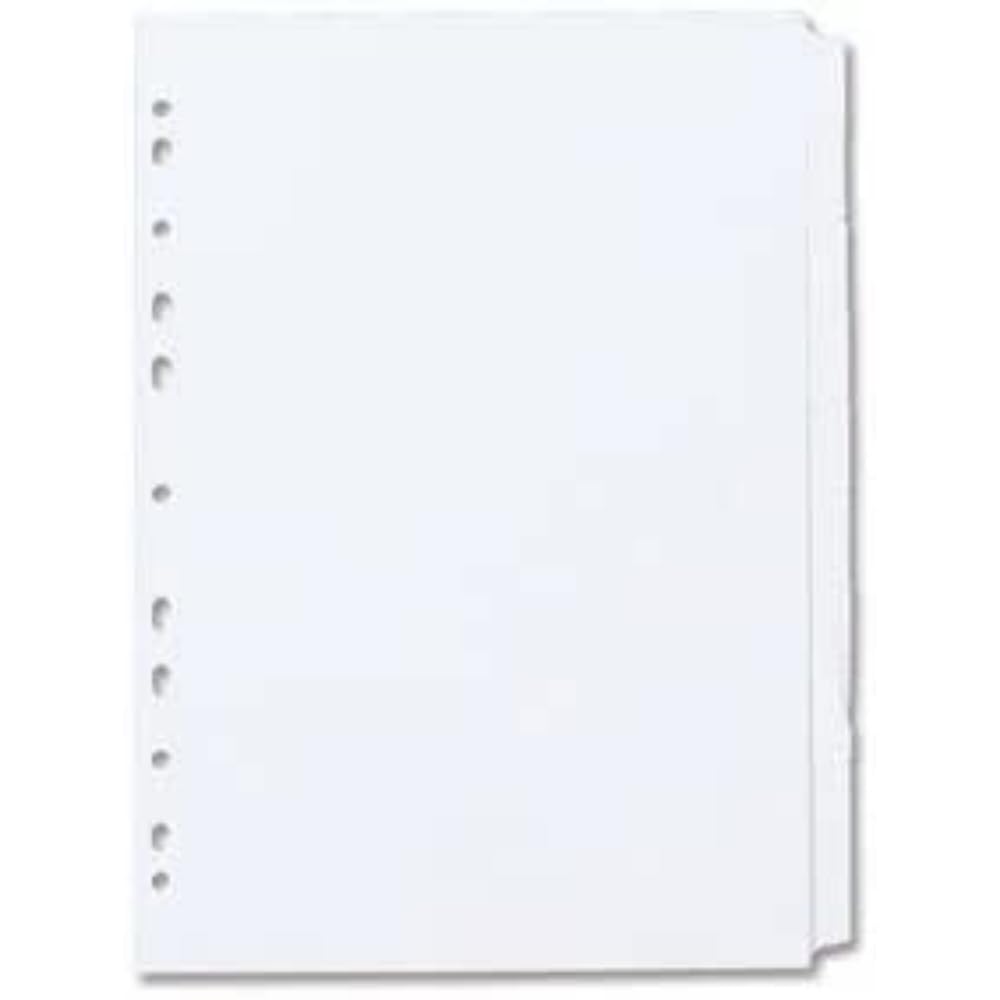 Concord A4 10 Part Subject Divider - White